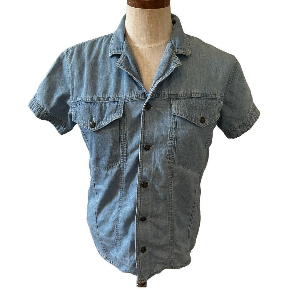 Vintage Liz Wear Chambray Western shirt S